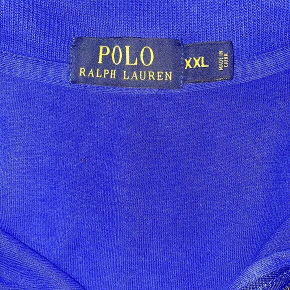 Polo Ralph Lauren Sweater Men's XXL 1/4 Zip Long Sleeve Royal Blue Soft - Picture 2 of 9